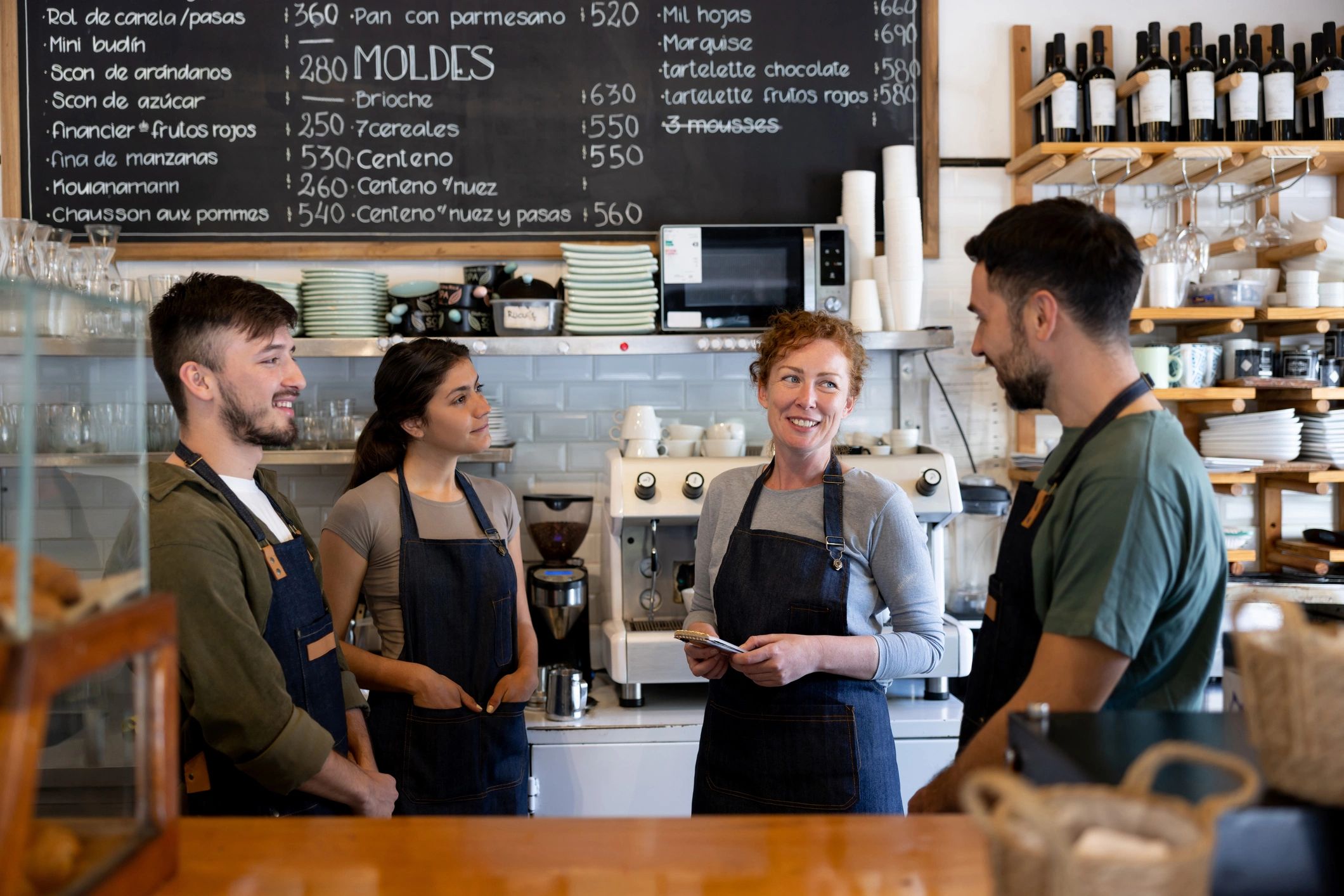 French cafe team